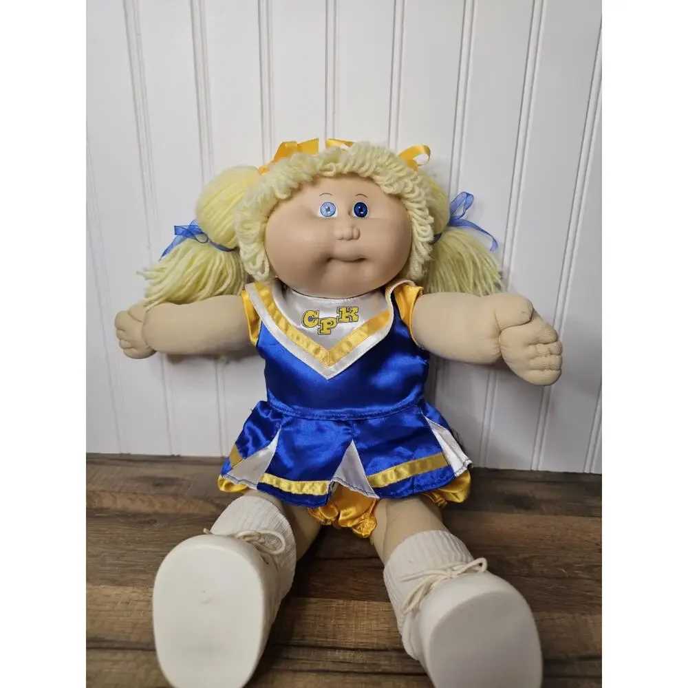 Cabbage Patch Kids 1984 Blonde Hair Blue Eye Cheerleader Doll Vintage